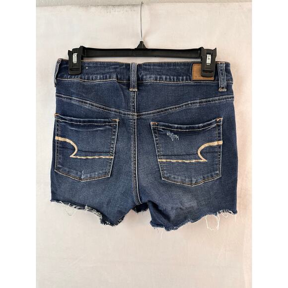 American Eagle Women’s High Rise Shortie Jean Shorts Super Super Stretch Denim 6 - Picture 4 of 5